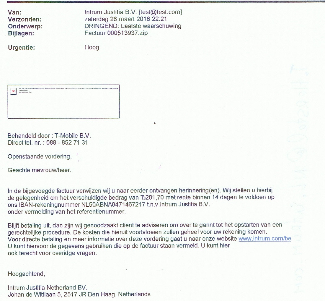 Valse mail T-mobile