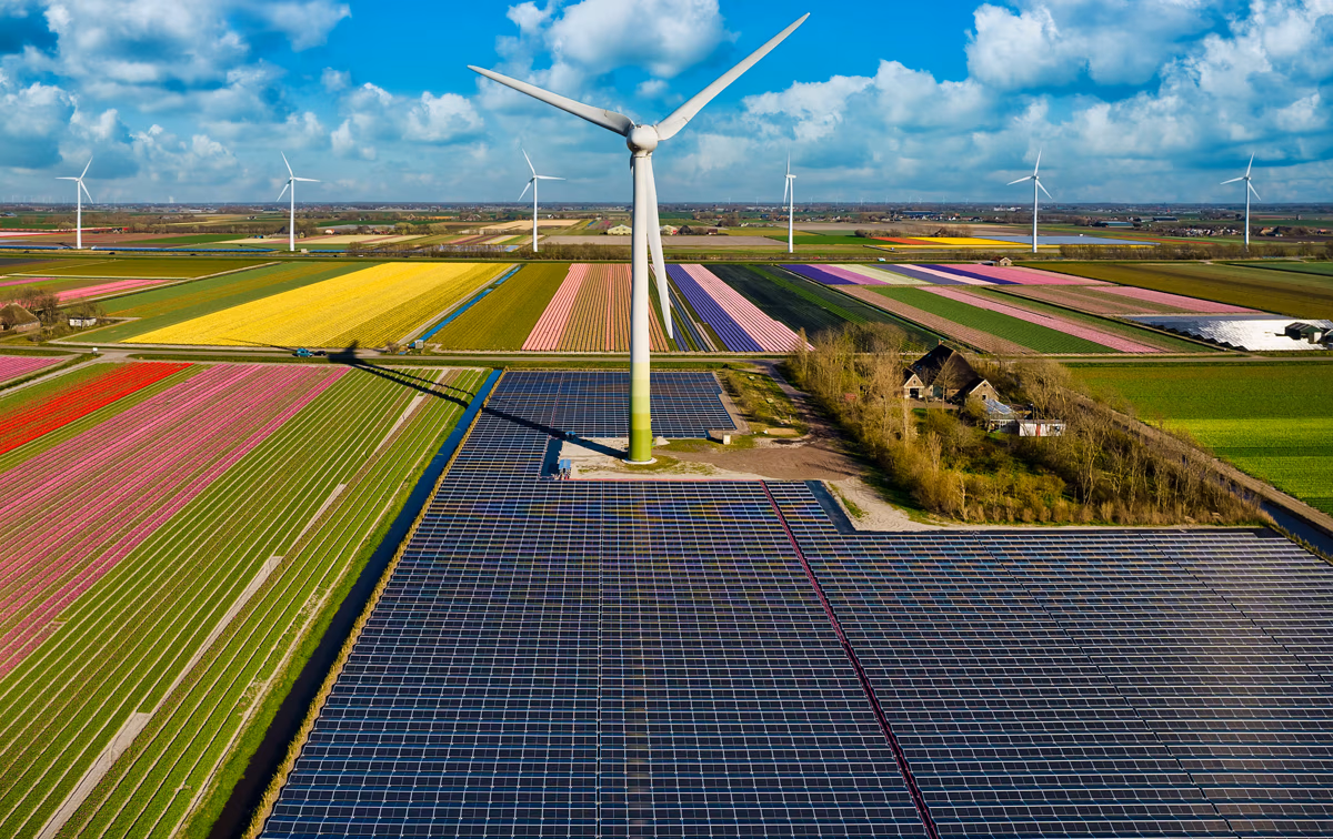 Windmolens en zonnepanelen